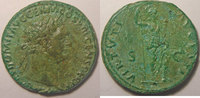 DOMITIEN (81-96) As Monnaie romaine, empire romain, Domitien, Domitianus, As, R/ VIRTVTI AVGVSTI SC, 10.46 Grs, TTB -