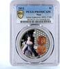 Niue 1 dollar Niue 1 dollar Russian Emperor Anna Ioannovna PR69 PCGS colored silver coin 2013 -