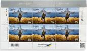 Ukraine Ukraine Full sheet 6 stamps Ukrainian Soldier Sends Russian Warship W Glory 2022 -
