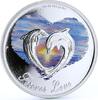 Tuvalu 50 cents Tuvalu 50 cents Forever Love Clouds Heart Two Dolphins colored silver coin 2013 -