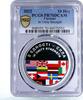 Ukraine 10 hryvnias Ukraine 10 hryvnias In Unity Strength Countries Flags PR70 PCGS silver coin 2022 -