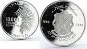 Guinea 10000 francs Guinea 10000 francs 30th Anniversary Guinean Franc proof silver coin 1990 -