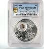 Niue 2 dollars Niue 2 dollars Lucky Symbols Goodluck Goldfish PR70 PCGS silver coin 2013 -