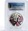 Niue 1 dollar Niue 1 dollar Flowers Orchids Laelia Undulata Flora PR68 PCGS silver coin 2013 -
