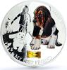 Fiji 2 dollars Fiji 2 dollars Home Pets Basset Hound Dog Animals colored silver coin 2013 -