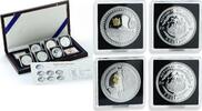 Liberia 5 dollars Liberia set of 6 coins Kremlin Series silver gilded proof coin 2011 -
