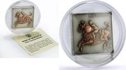 Mongolia 500 togrog Mongolia 500 togrog Leonardo Da Vinci Equestrian Brazed Art silver coin 2005 -