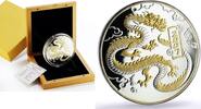 Mongolia 5000 togrog Mongolia 5000 tugriks The Year of the Dragon silver proof 5 oz coin 2007 -