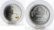 Mongolia 250 togrog Mongolia 250 togrog Zodiac Libra gilded silver coin 2007 -