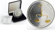 Mongolia 250 togrog Mongolia 250 togrog Zodiac Libra gilded silver coin 2007 -