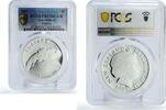 New Zealand 5 dollars New Zealand 5 dollars Conservation Tuatara Lizard Fauna PR67 PCGS Ag coin 2007 -