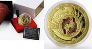 Cameroon 500 francs Cameroon 500 francs Zodiac Signs Pisces colored gilded proof silver coin 2018 -