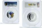Niue 1 dollar Niue 1 dollar Cornflower Butterfly Flora Fauna PR70 PCGS silver coin 2018 -