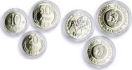 Bulgaria 50 leva Bulgaria set of 3 coins Republic Coinage PROOF BU Krum CuNi coins 1989 - 1992 -