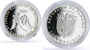 Panama 1 balboa Panama 1 balboa Calgary Winter Olympic Games Ice Hockey proof silver coin 1988 -