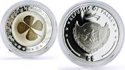 Palau 5 dollars Palau 5 dollars Lucky Ounce Good Luck Clover Leaf colored proof silver coin 2011 -