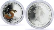Tuvalu 1 dollar Tuvalu 1 dollar Conservation Wildlife Eastern Brown Snake Fauna silver coin 2011 -