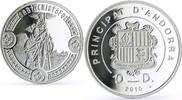 Andorra 10 diners Andorra 10 diners Holy Helpers Saint Christopher Angel proof silver coin 2010 -