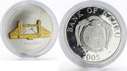 Nauru 10 dollars Nauru 10 dollars England Tower Bridge silver gilded coin 2005 -