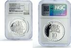 Bulgaria 10 leva Bulgaria 10 leva First Railroad 150 Anniversary Train PF69 NGC silver coin 2016 -