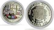 Congo 1000 francs Congo 1000 francs Easter Jesus Christ Religion Holidays proof silver coin 2011 -