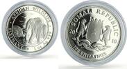 Somalia 100 shillings Somalia 100 shillings African Wildlife Elephant Fauna proof silver coin 2010 -