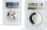 Tuvalu 1 dollar Tuvalu 1 dollar Mythical Creatures Unicorn Horse Castle PR68 PCGS silver coin 2013 -
