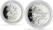 Brazil 5 reis Brazil 5 reis Pan-American Games Rio de Janeiro Sports proof silver coin 2007 -
