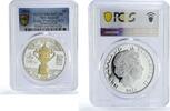 New Zealand 1 dollar New Zealand 1 dollar Webb Ellis Rugby Cup Trophy Gilt PR69 PCGS silver coin 2011 -
