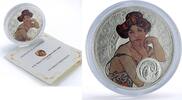 Niue 1 dollar Niue 1 dollar Pisces Zodiac Signs Mucha Art Color proof silver coin 2011 -