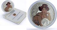 Niue 1 dollar Niue 1 dollar Pisces Zodiac Signs Mucha Art Color proof silver coin 2011 -