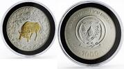Rwanda 1000 francs Rwanda 1000 francs Year of the Ox crystal gilded silver coin 2009 -