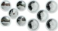 Tuvalu 1 dollar Tuvalu set of 5 coins Great River Journeys colored silver coins 2010 -