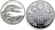 Ukraine 10 hryven Ukraine 10 hryvnia Stipa Ucrainica Grass Red Book silver proof coin 2010 -