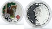 Niue 2 dollars Niue 2 dollars Our Friends Kurilian Bobtail cat colored silver coin 2012 -