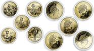 United Kingdom 1 crown United Kingdom 1 crown set of 5 coins Great British Heroes gilded nickel 2010 -