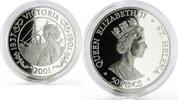 Saint Helena, Ascension and Tristan da Cunha 50 pence St Helena 50 pence Centennial of Death of Queen Victoria proof silver coin 2001 -