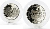 Singapore 2 dollars Singapore 2 dollars Lunar Calendar series Year of the Rooster nickel coin 2017 -