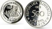 Slovenia 500 tolarjev Slovenia 500 tolarjev 400 Years of the Battle for Sisak proof silver coin 1993 -