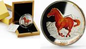 Mongolia 5000 togrog Mongolia 5000 togrog Equus Ferus Wild Horse colored proof silver coin 2007 -