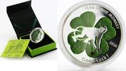 Congo 1000 francs Congo 1000 francs Year of the Monkey Lucky Monkey colored silver coin 2016 -