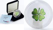 Laos 50000 kip Laos 50000 kip Good Luck series Clover colored silver coin 2013 -