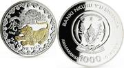 Rwanda 1000 francs Rwanda 1000 francs Year of the Tiger gilded silver coin 2010 -