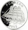 Togo 1000 francs Togo 1000 francs History in Ships series Pommern 1903 proof silver coin 2011 -