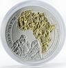 Rwanda 50 francs Rwanda 50 francs Family of Gorillas African Continent gilded silver coin 2008 -