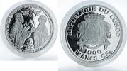 Congo 1000 francs Congo 1000 francs Peter and Phewa Religion silver coin 2010 -