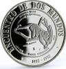 Nicaragua 5 cordobas Nicaragua 5 cordobas Ibero American series II Congo Monkey silver coin 1994 -