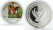 Congo 240 francs Congo 240 francs Year of the Horse Lucky colored silver coin 2014 -