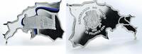 Congo 50 francs Congo 50 francs Map-Shaped Baltic State Estonia silver coin 2015 -