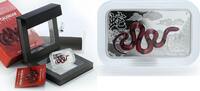 Cook Islands 1 dollar Cook Islands $1 Year of Snake Red Bamboo Snake Lunar Calendar silver coin 2013 -